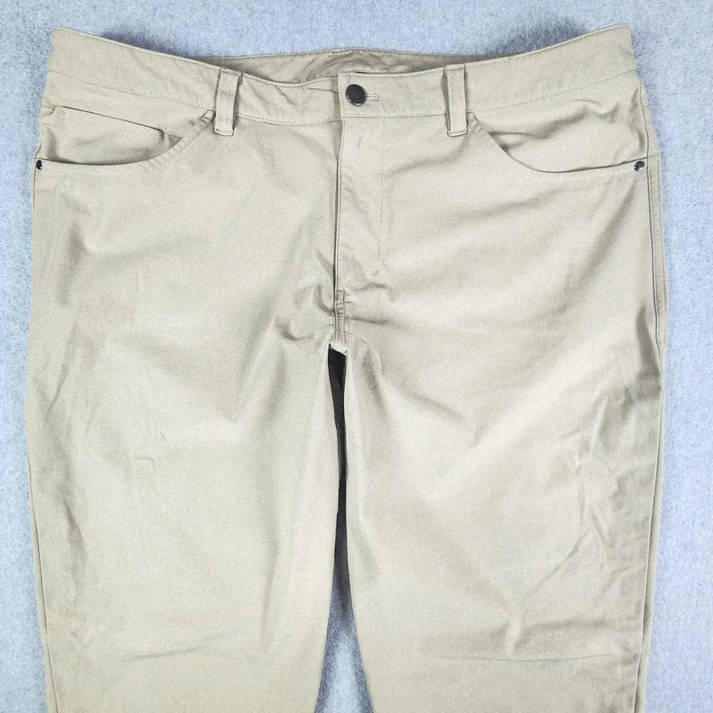 Lululemon‎ ABC Classic Fit Pants Mens 38x29 Khaki Warpstreme Chino LM5426S Read